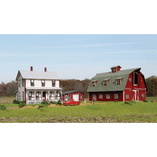 H0 Bausatz - Country Barn, Two-Story Farmhouse & Sonny\'s Shack