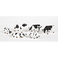 H0 Kühe - Cows (black, white)
