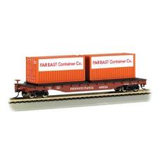 H0 52\' Flat Car Pennsylvania RR. with Container Load - #469524