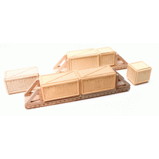 H0/N Beladung - Wood Sheathed Crate Load