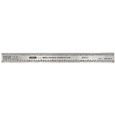 Lineal - 12\" Railroad Scale Stainless Steel Ruler for H0, N, 0 a
