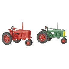 H0 Tractors (green, red) 2er Packung