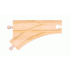 Holzzug - Wooden Toy 6\" Curved Switch Track Male 6er Pack