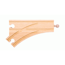 Holzzug - Wooden Toy 6\" Curved Switch Track Female 6er Pack
