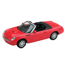 H0 2003-4 Ford Thunderbird Roadster red