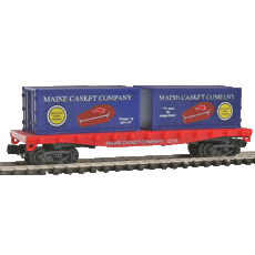 N 50\' Flatcar with 2 Containers Maine Casket