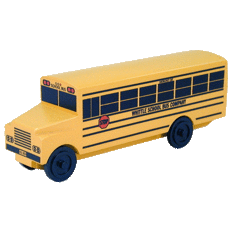 Holzzug - Wooden Toy School Bus