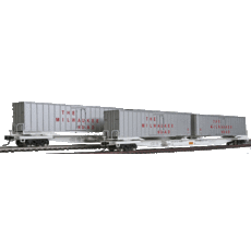 H0 Mark III Flexi-Van Flatcar with two Trailers NIFX 2er-Pack