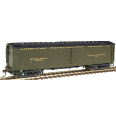 H0 50\' GACX Wood Express Reefer with Pullman Trucks RTR - ART