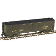 H0 50\' GACX Wood Express Reefer with Pullman Trucks RTR - REA
