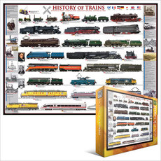Puzzle - 1000 Teile - Geschichte der Züge