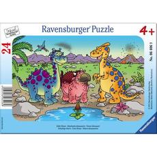 Puzzle - 24 Teile - Süße Dinos - Rahmenpuzzle