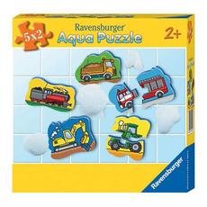 Puzzle - 5 x 2 Teile - Bunte Fahrzeuge (Aquapuzzle)