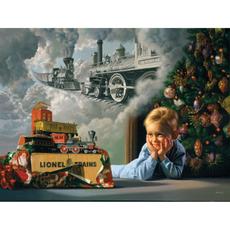 Puzzle - 500 Teile - Eisenbahn unter dem Weihnachtsbaum