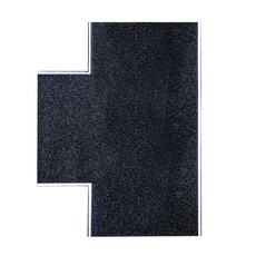H0 Straßenplatte Asphalt, 90°-Einmündung, L 15,5 x B 13 cm