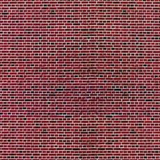 H0 Mauerplatte Klinker rot aus Karton, 250 x 125mm