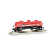 H0 40\' 3-Dome Tank Car - Ready to Run - Silver Series(R) -- Cook Paint & Varnish Co. CPVX 101 (red, black, white)