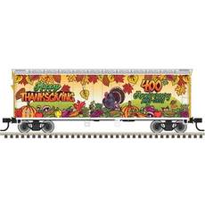 H0 40\' Plug-Door Boxcar - Ready to Run - Trainman(R) -- Happy Thanksgiving PRLX #1621