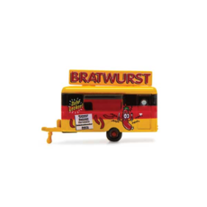 N Concession Trailer - Assembled -- Bratwurst (yellow, black, red, German Lettering)
