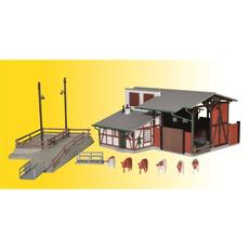 H0 Bausatz - Stall mit Viehverladung